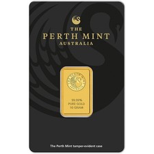 10 gram Gold Bar - The Perth Mint - 99.99 Fine in Sealed Assay 4330.91 per troy oz