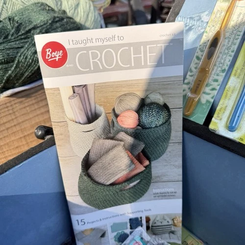 Huge crochet Lot Yarn Hooks Thread Eyes Noses Books & More image 6