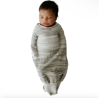 Swaddelini Swaddle Sleep Sack, Helps Sleep Longer, 0-3 Months, 6-12 Pounds, Grey