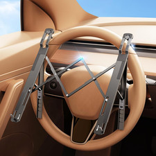 Car Laptop Mount Steering Wheel Tray Holder, Height Adjustable Car Desk for Lapt