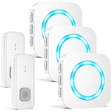 SURFOU Wireless Doorbell 2 Buttons 3 Receivers, 1300ft for Home/Classroom