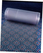 Clear Plastic Runner Rug Carpet Protector Mat Ribbed Multi-Grip Clear