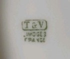 Tressemanes & Vogt (T&V) Limoges France Porcelain Creamer & Sugar Set — photo 6