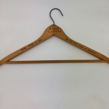 Vintage Paris Cleaners Detroit Michigan Wooden Hanger