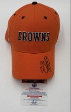 Reebok Men's Orange Cleveland Browns Dave Zastudil #15 Baseball Hat OS With COA