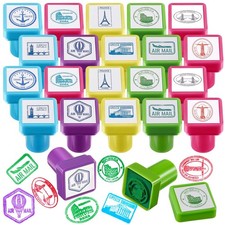 Ctosree 30 Pcs Passport Stampers Travel City ...
