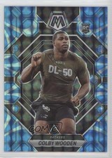 2023 Panini Mosaic Rookies Reactive Blue Mosaic Prizm Colby Wooden #303 0jk3