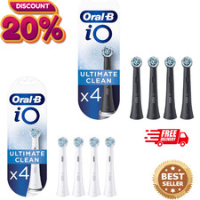 Oral-B IO Ultimate Clean Black Toothbrush Heads Pack of 4 UK Stock Free Delivery