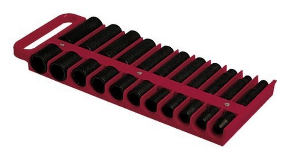 Lisle 40900 Large Magnetic 1/2” Socket Tray Red