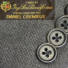 Daniel Cremieux Loro Piana Italy 42L Suit Jacket MADE IN USA gray nailhead