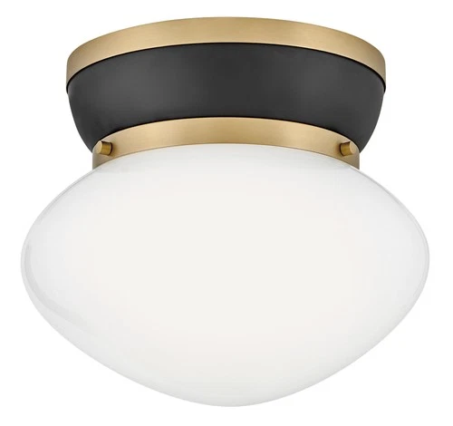 Lark 83601 Lucy 12"W Flush Mount Bowl Ceiling Fixture - Lacquered Brass / - Picture 5 of 5