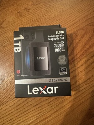 Lexar SL500 1TB Portable SSD with Magnetic Set - 2000MB/s USB 3.2 Gen 2x2 - NEW