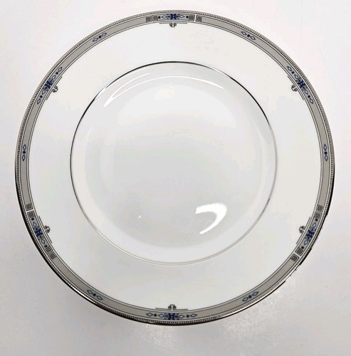 4 Wedgwood Amherst Platin/Blau 8 1/8" Salatteller Bone China TOP - Bild 3 von 7