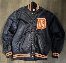 Original Circa 1970's DETROIT TIGERS Game Worn Dugout Jacket Very Rare Piece!!