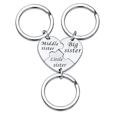 3PCs/Set Big Sister Little Sister Keychains Set