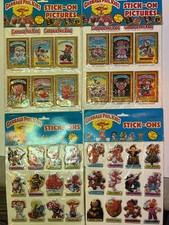 4 Vintage 1986 Topps GARBAGE PAIL KIDS Stick-Ons Puffy Stickers lot of 4, sealed
