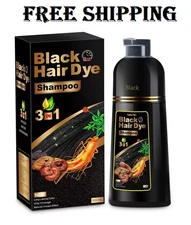 Shampoo Para Cubrir Canas Cabello negro Hierbas Naturales Brillo Y Crecimi