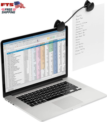 Document Holder for Typing Flex Clip Copyholder Paper Stand Black