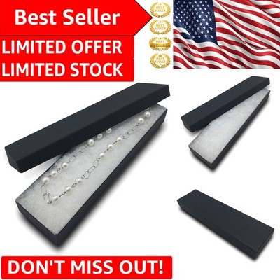 25-Pack Matte Black Kraft Gift Boxes with Cotton Padding for Elegant Gifting