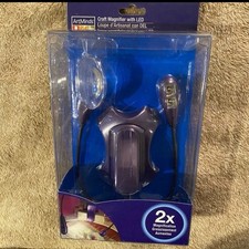 ArtMinds LED Craft Magnifier 2X Lighted Clip Base Embroidery Beading NEW