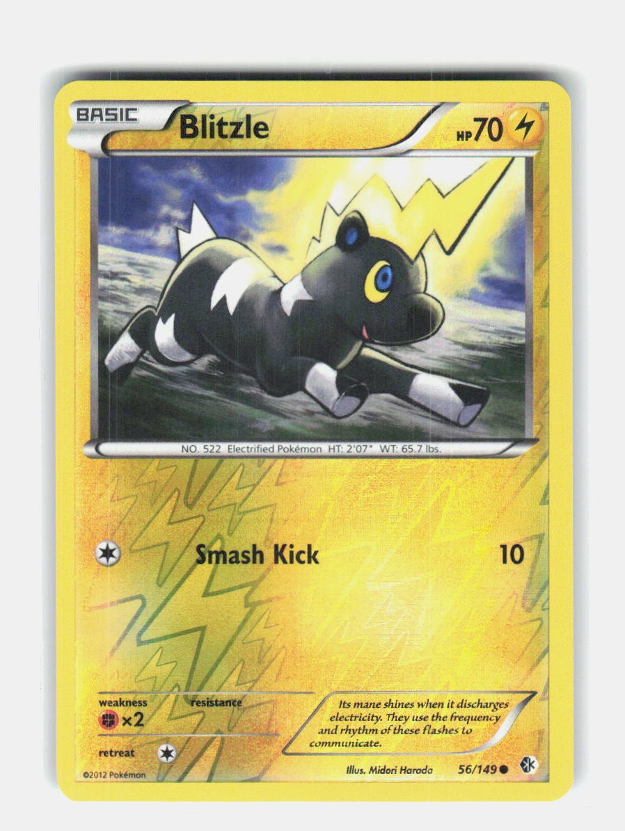 BLITZLE 56/149 COMMON BOUNDARIES CROSSED POKEMON REVERSE HOLO NEAR MINT