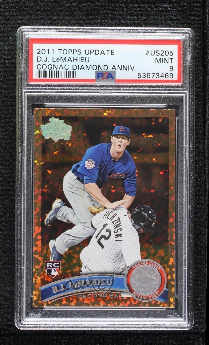 2011 Topps Update Cognac Diamond Anniversary DJ LeMahieu #US205 PSA 9 MINT 05ri