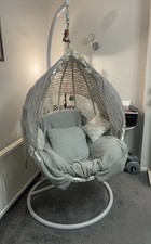  Swing Egg Chair Garden Hanging Indoor Outdoor Patio Hammock with Cushion