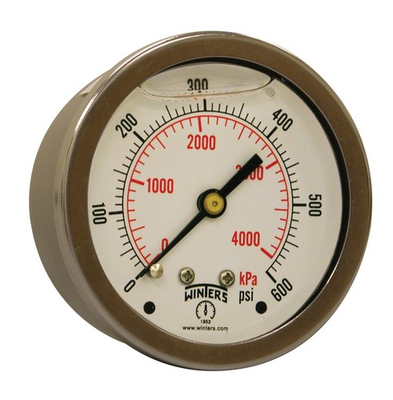#ad Winters 2 1 2quot; Dial Size Liquid Filled Industrial Pressure Gauge Brass Inte... $37.40