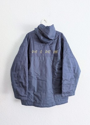 Vintage 90s Nike Puffer Jacket Big Logo Spellout Y2K size L - Top Zustand