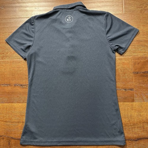 Swannies Golf Button Up Polo Shirt Womens XS Gray Short Sleeve Tennis Athletic - Picture 2 of 11