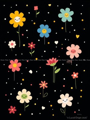 A4 Blumen Design Modern Pop Art Poster Art Print 22034