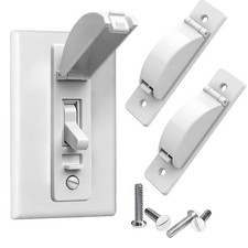 Child Proof Light Switch Cover Guard, 2 Pack Toggle 2 Pack, White