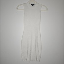 Forever 21 White Sleeveless  sweater Mini Dress