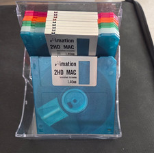 VTG Imation Mac Floppy Diskettes 2HD MAC Formatted 1.40MB Neon Color Lot Of 10