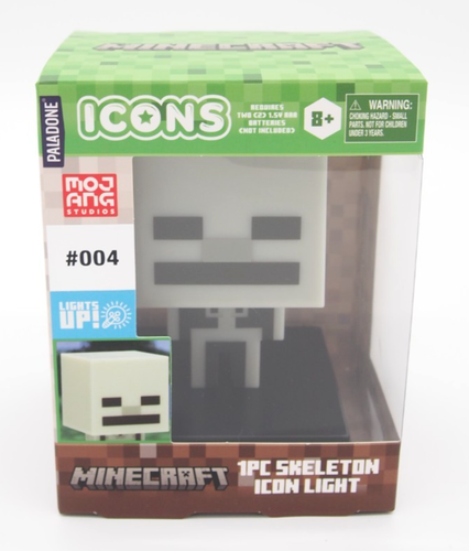 Mojang Minecraft ICONS Series 1 SKELETON Light Up Collectible 3D Figure #004 NIB - Picture 9 of 9