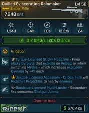 Borderlands 4 🌟 RAINMAKER CORROSIVE 🌟 BLOOMREAPER 🌟JAKOBS STICKY SHOTGUN🌟