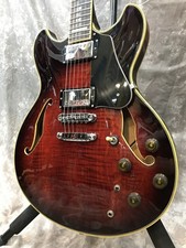 Ibanez Custom Made Hollow Body Used 1993 Ebony Fingerboard Sunburst w/Hard Case
