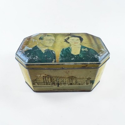 Vintage Queen Elizabeth II Krönung 1953 Dose Keks Tee Aufbewahrungsbox
