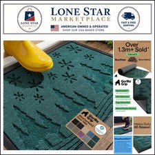 Stain  Fade Resistant 29x17 Doormat - WeatherMAX Natural Rubber for All Seasons