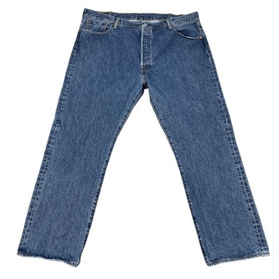 Levis 501XX Jeans Mens 42 x 30 Button Fly Mid Rise Medium Wash
