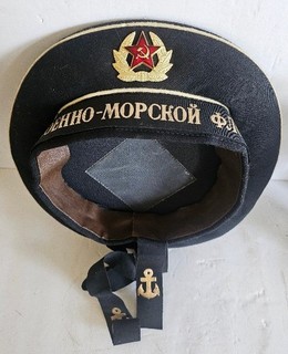 Vintage Soviet Union Navy Naval Sailor Hat Cap Russian Size 56 S