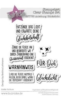 Kulricke Stempelset '' Glücksteelicht Anleitung'' Clear Stamp