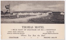 ONTARIO CHATHAM THOMAS MOTEL ONE MILE EAST ON NO. 2 HIGHWAY CIRCA 1952