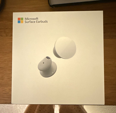 Microsoft Surface Earbuds White Bluetooth Wireless w/ Charging Case
