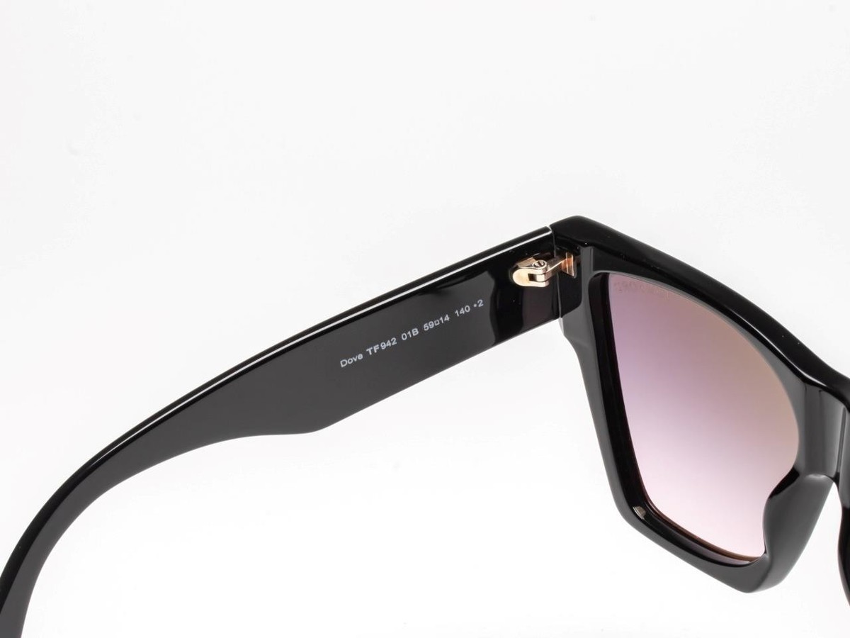Tom Ford Dove TF942 942 Sunglasses Black 01B Authentic 59mm 