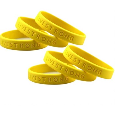LIVESTRONG Gelbe Silikonarmbänder Sport Outdoor Motivierende Armbänder Set