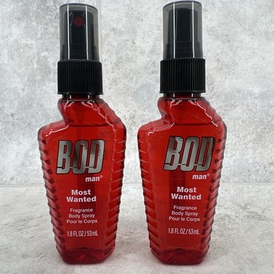 2 Pack! BOD MAN Most Wanted Fragrance Body Spray 1.8fl oz - Brand New!