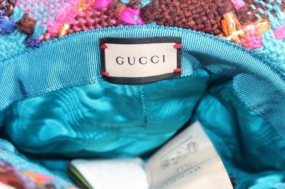 NWT GUCCI GG Elevation Tweed Spicy Multicolor Hat Bucket M  display picture 3