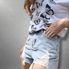 Indigo Rein Denim Cutoff Shorts Sz 7 / 27