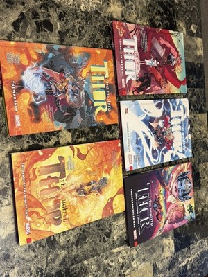 Mighty Thor By Jason Aaron Vol. 1, 2, 3, 4, & 5 hardcovers